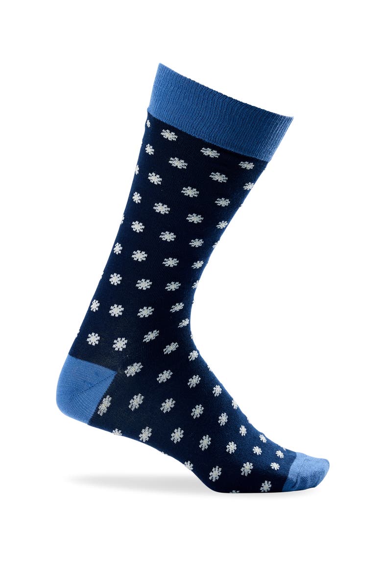 Big & Tall 3-Pk Classic Printed Socks V2, Alternate, color, BLUE MULTI