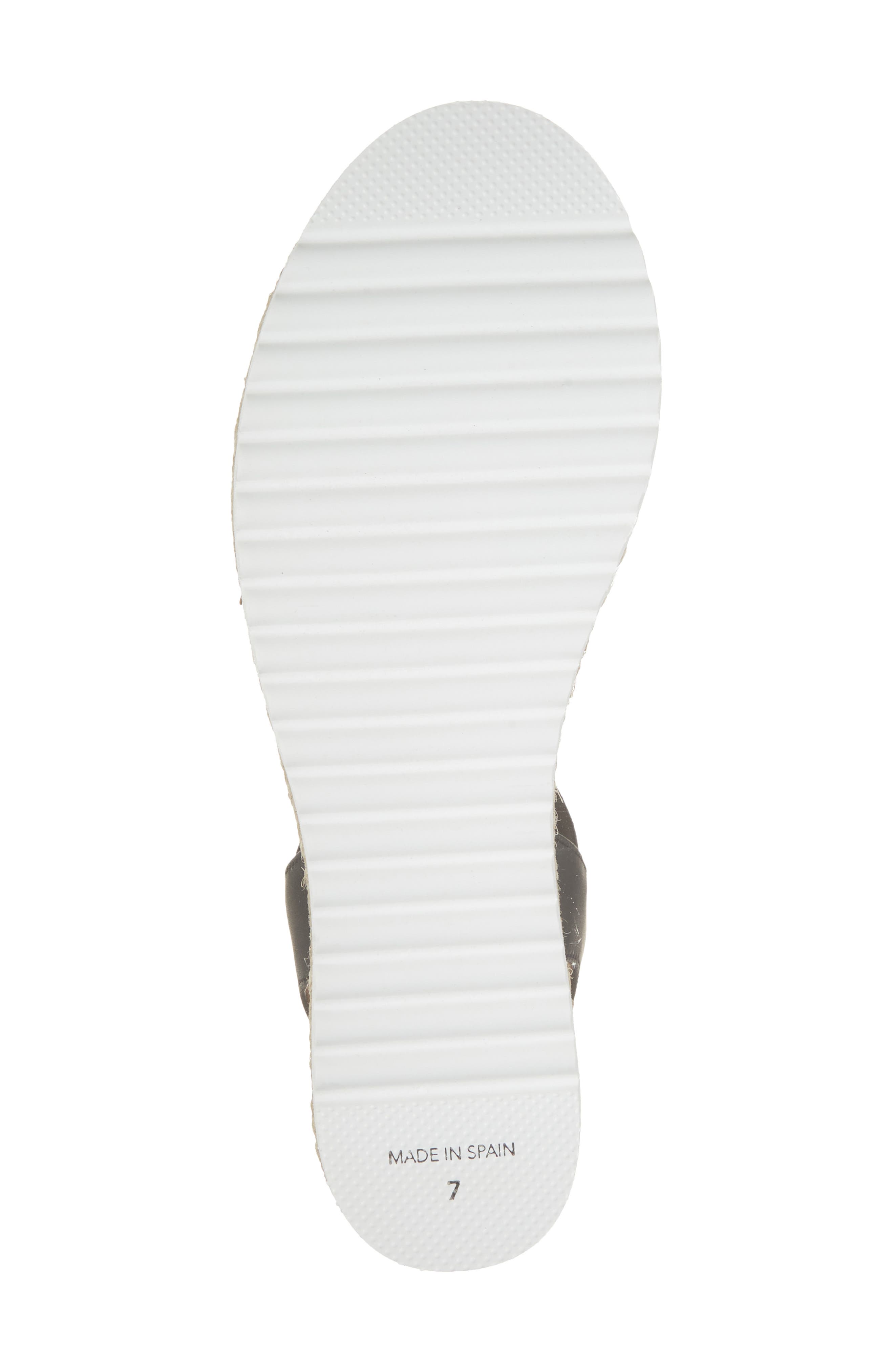 Aquatalia Avina Espadrille Wedge Sandal, Alternate, color, Black Leather