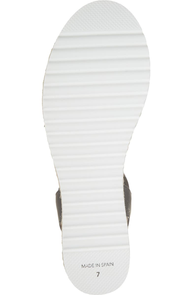 Aquatalia Avina Espadrille Wedge Sandal, Alternate, color, Black Leather