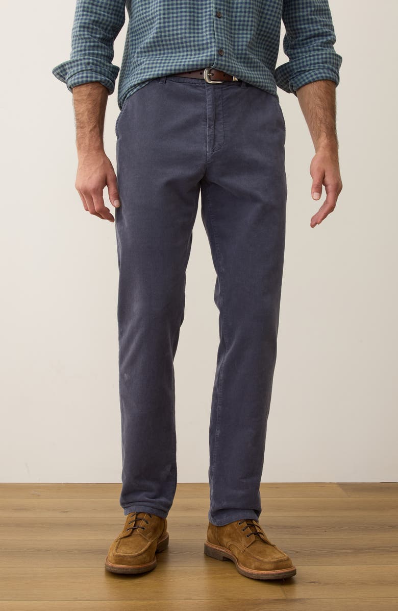 Marine Layer Saturday Slim Straight Leg Moleskin Chinos, Alternate, color, Mood Indigo
