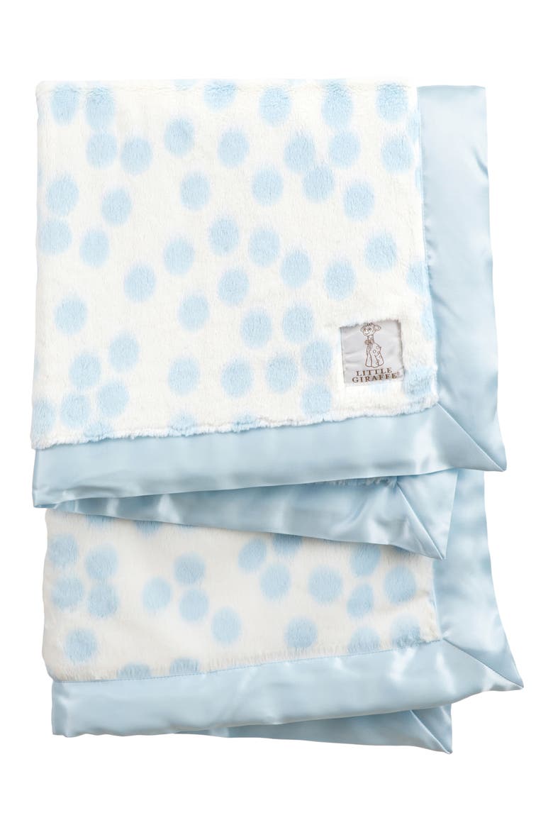 Confetti Satin Trim Blanket, Main, color, BLUE
