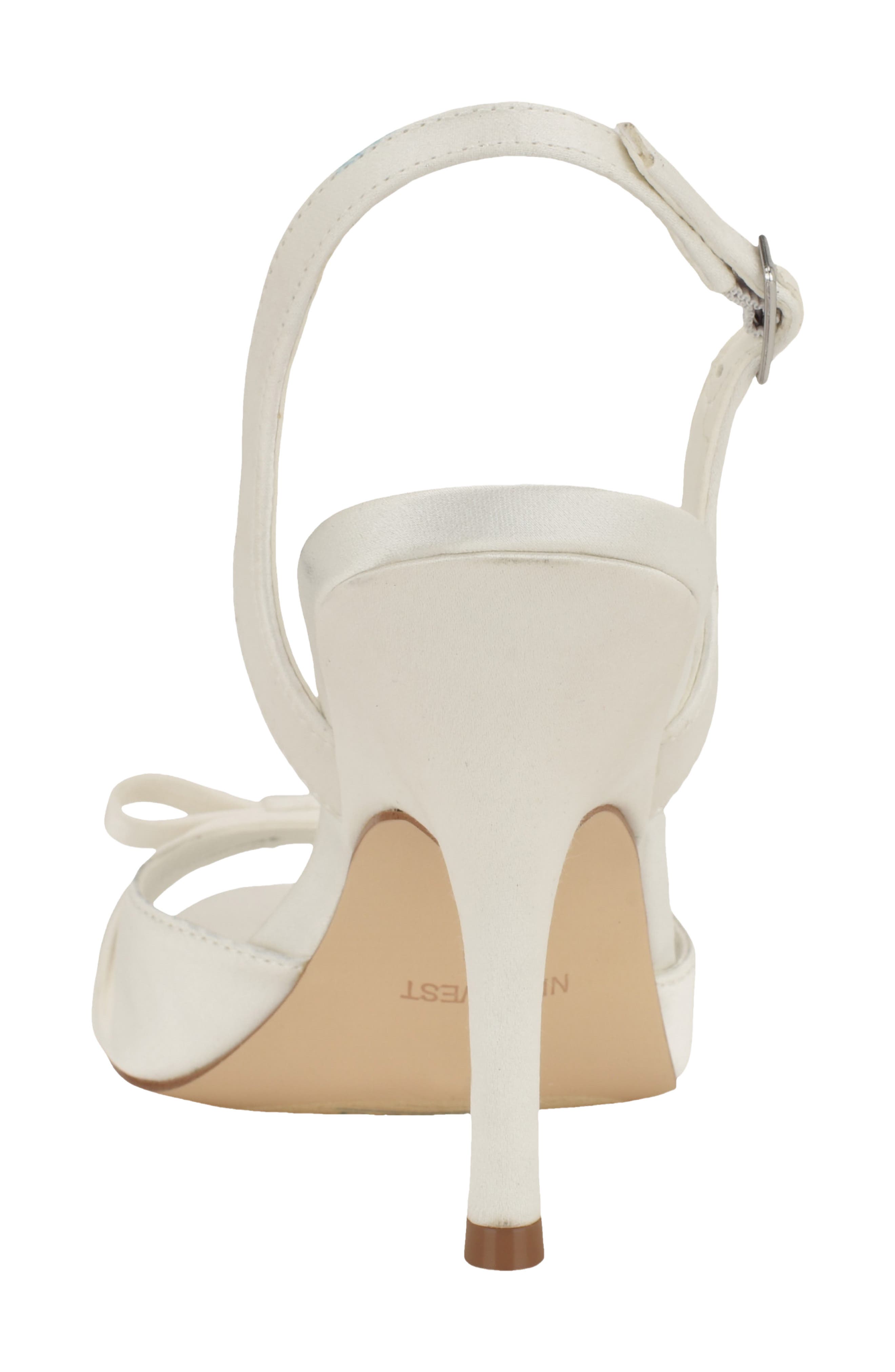 Vixxie Slingback Pointed Toe Sandal, Alternate, color, WHITE