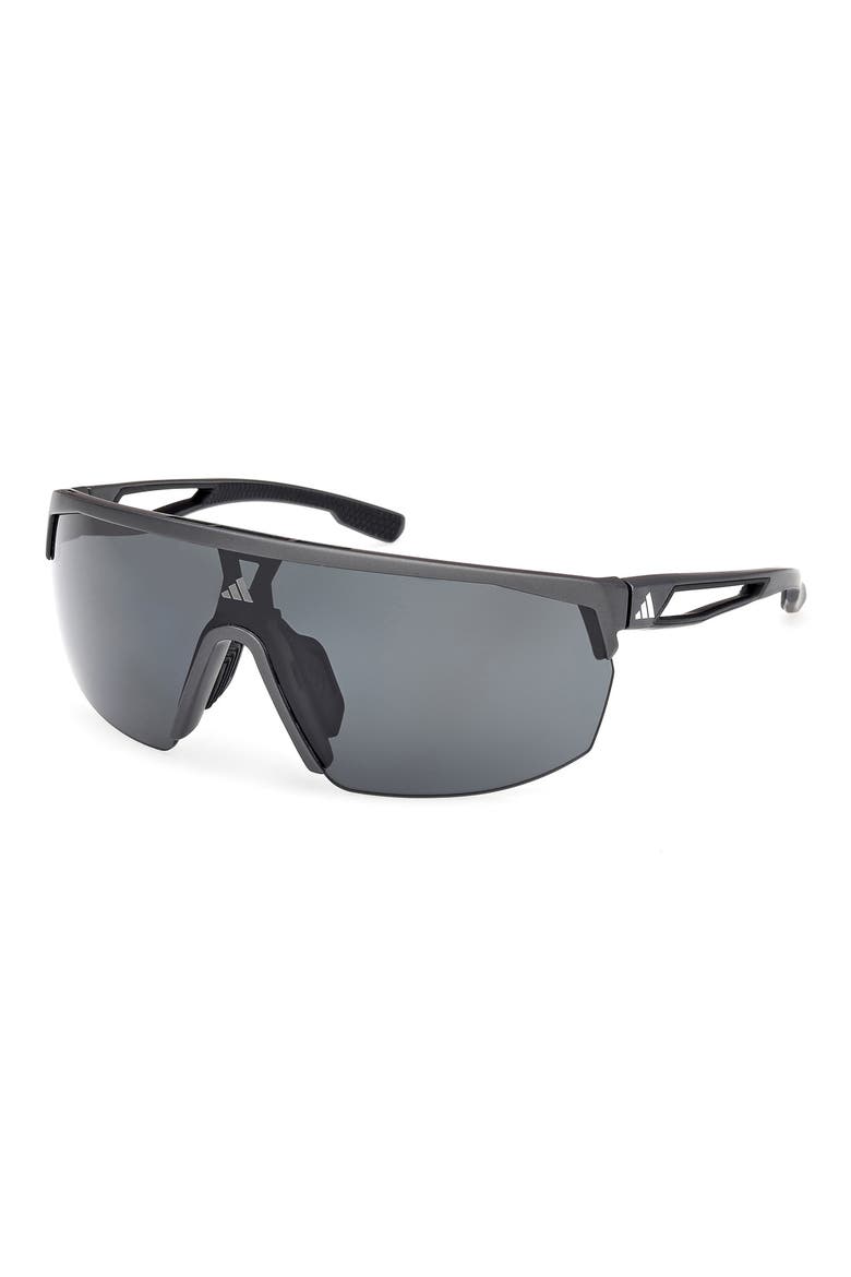 00mm Shield Sunglasses, Alternate, color, MATTE BLACK / SMOKE