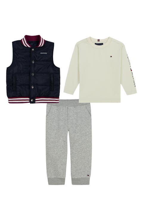 Kids' 3-Piece Vest, Tee & Joggers Set