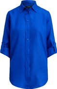 Lauren Ralph Lauren Karrie Linen Button-Up Shirt