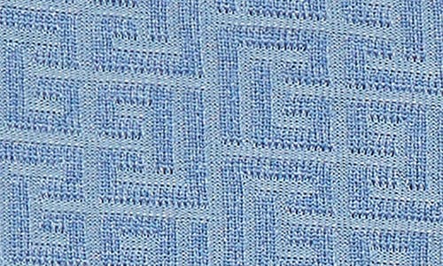Shop Balmain Glitter Labyrinth Monogram Jacquard Crop Cardigan In Blue/blue