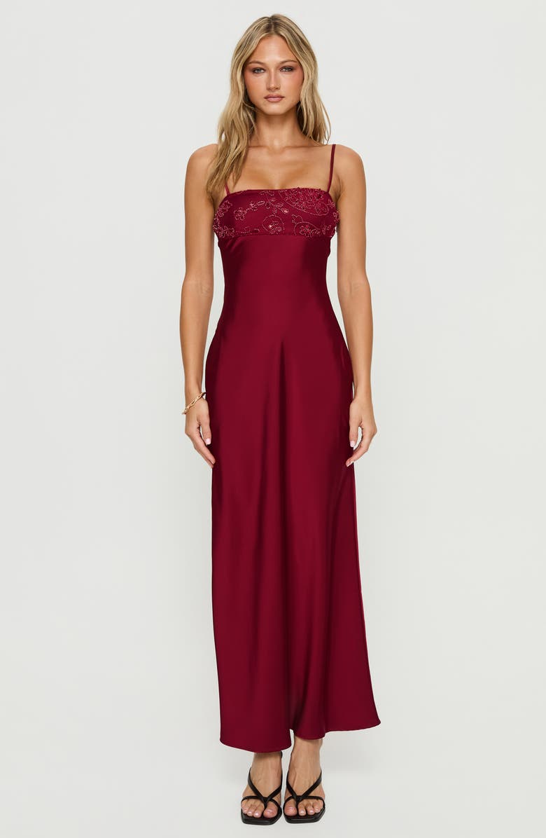 Princess Polly Engracia Sequin Satin Gown, Alternate, color, 