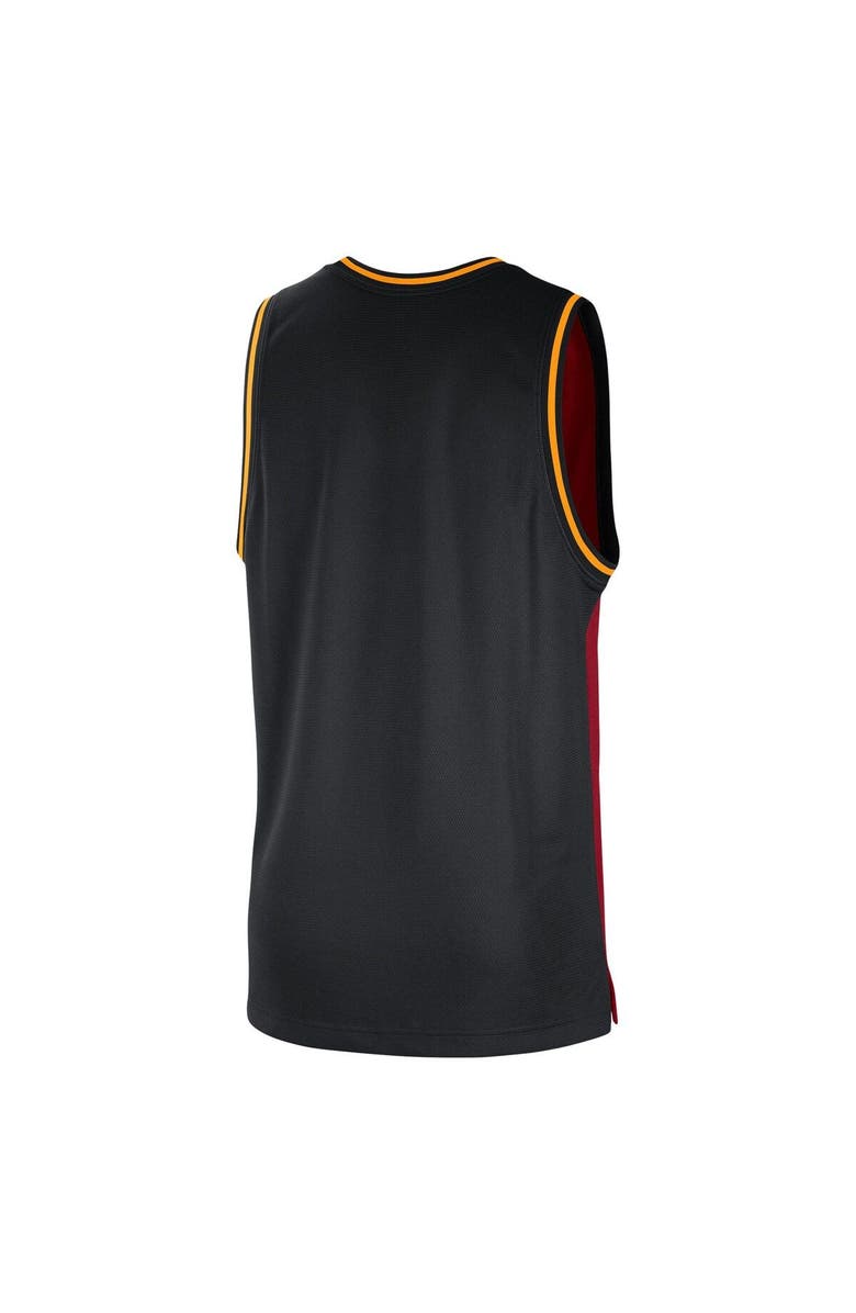 Nike Men's Nike Red/Black Miami Heat Courtside Versus Force Split DNA Performance Mesh Tank Top, Alternate, color, Red