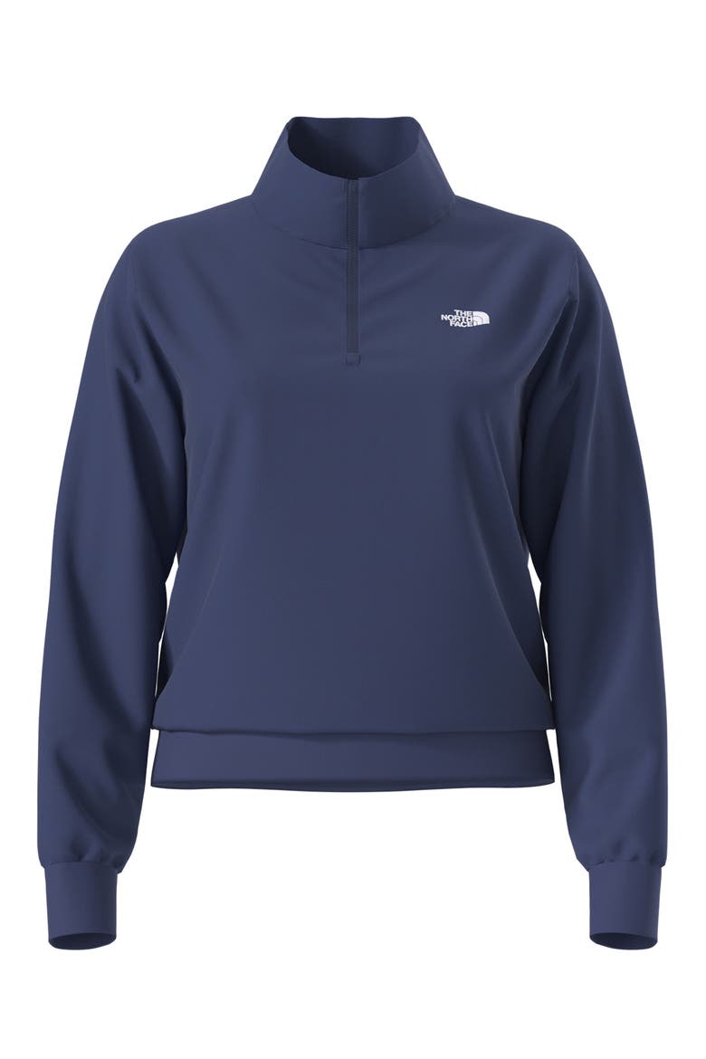 Evolution Simple Dome Cotton Blend Quarter Zip Sweatshirt, Alternate, color, BOLD BLUE