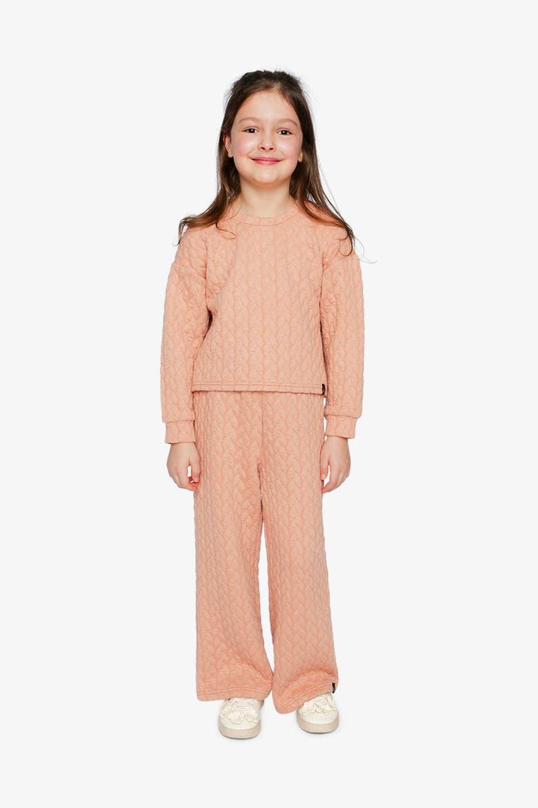 Quilted Diamond Shoulder Button Jacquard Sweatshirt, Alternate, color, Pink