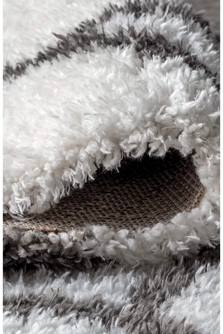Marrakesh Shag Trellis Area Rug, Alternate, color, Ivory/Charcoal