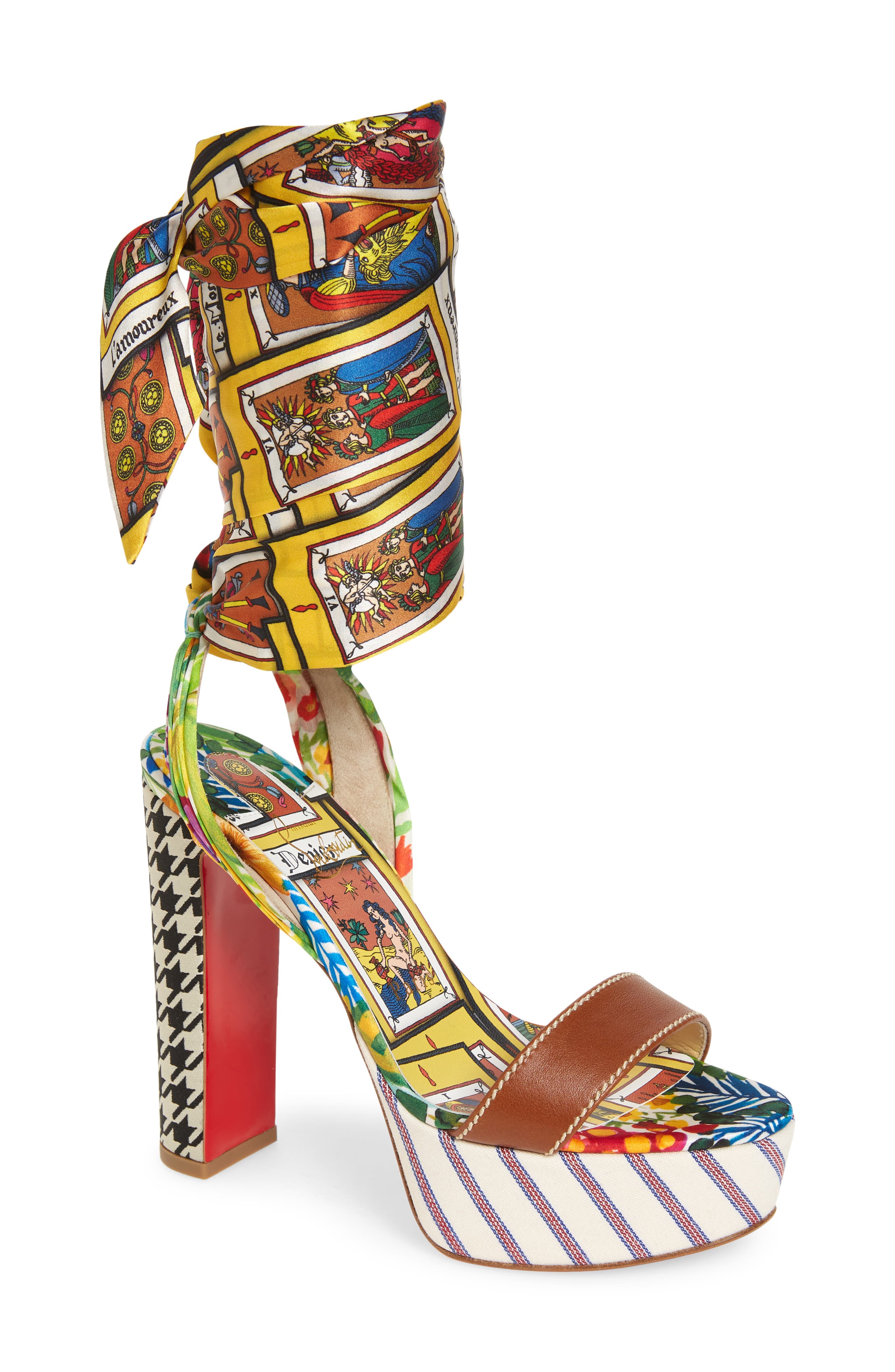 Sandale du Désert Alta Tarot Ankle Tie Platform Sandal, Main, color, VERSION MULTI