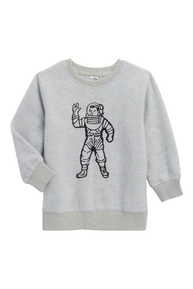Kids' Astronaut Graphic Sweatshirt, Main, color, HEATHER GREY