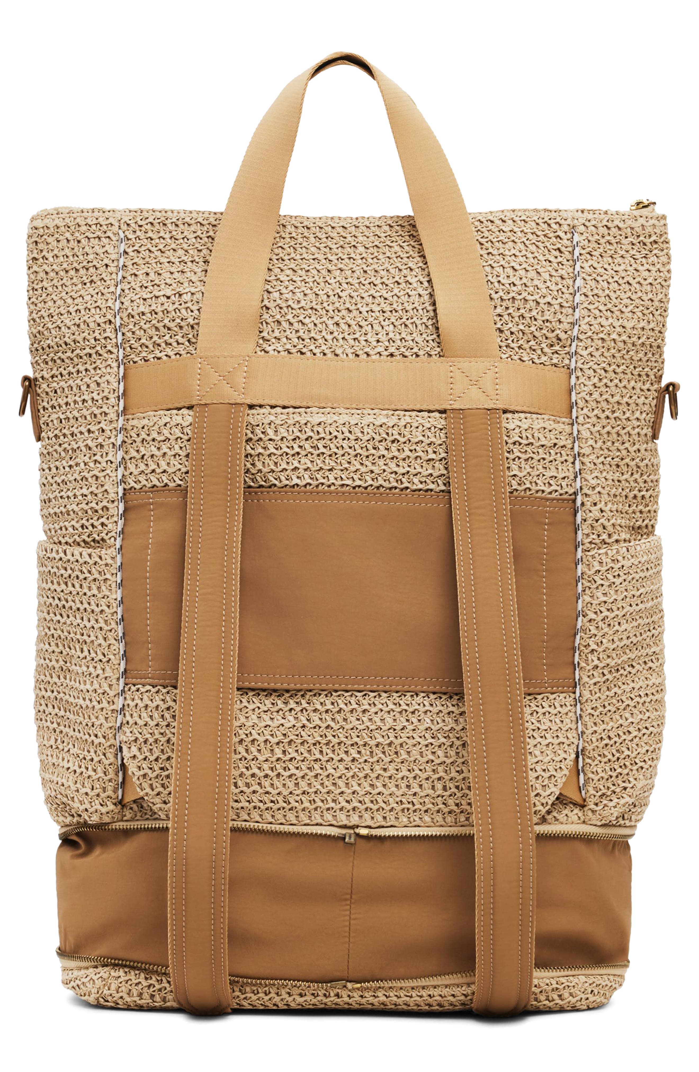 Desigual Large Raffia Backpack, Alternate, color, 