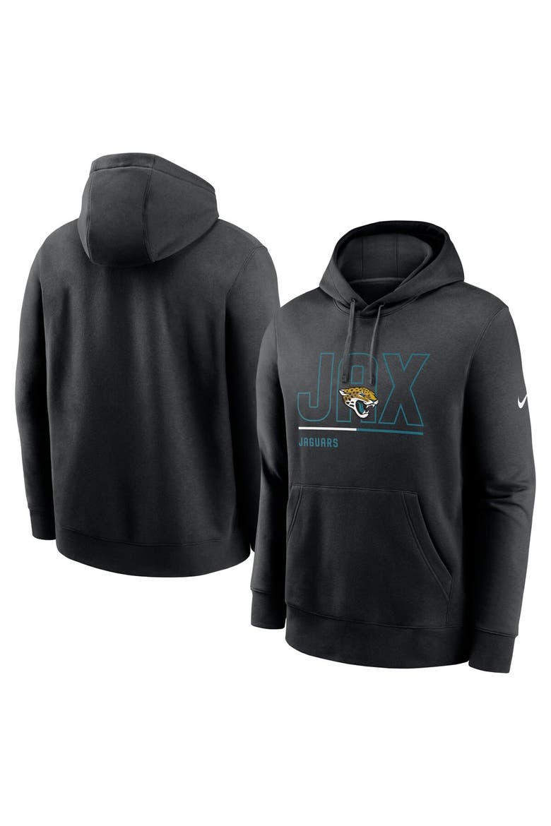 Men's Nike Black Jacksonville Jaguars City Code Club Fleece Pullover Hoodie, Main, color, Black