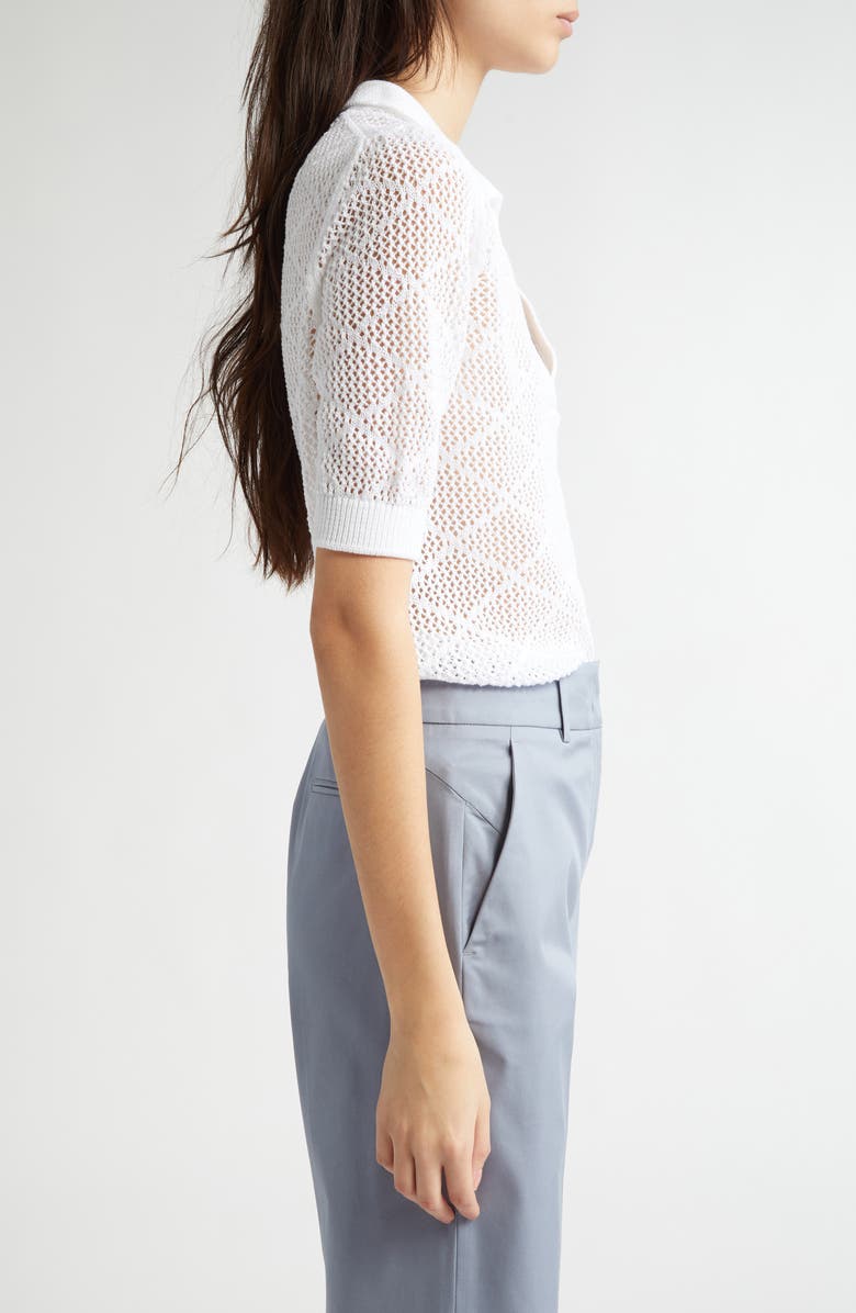 Eleventy Short Sleeve Polo Sweater, Alternate, color, 