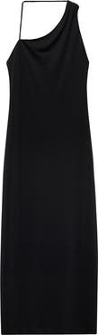 MANGO Asymmetric Drape Maxi Dress