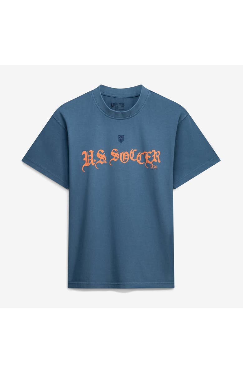 Uscape Apparel Unisex  Uscape Apparel  Blue Host City U.S. Soccer x Los Angeles 2026 Graffiti Vintage T-Shirt, Alternate, color, Blue