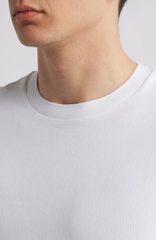 Hugo Boss Boss Taut Solid Cotton Blend T-shirt In White