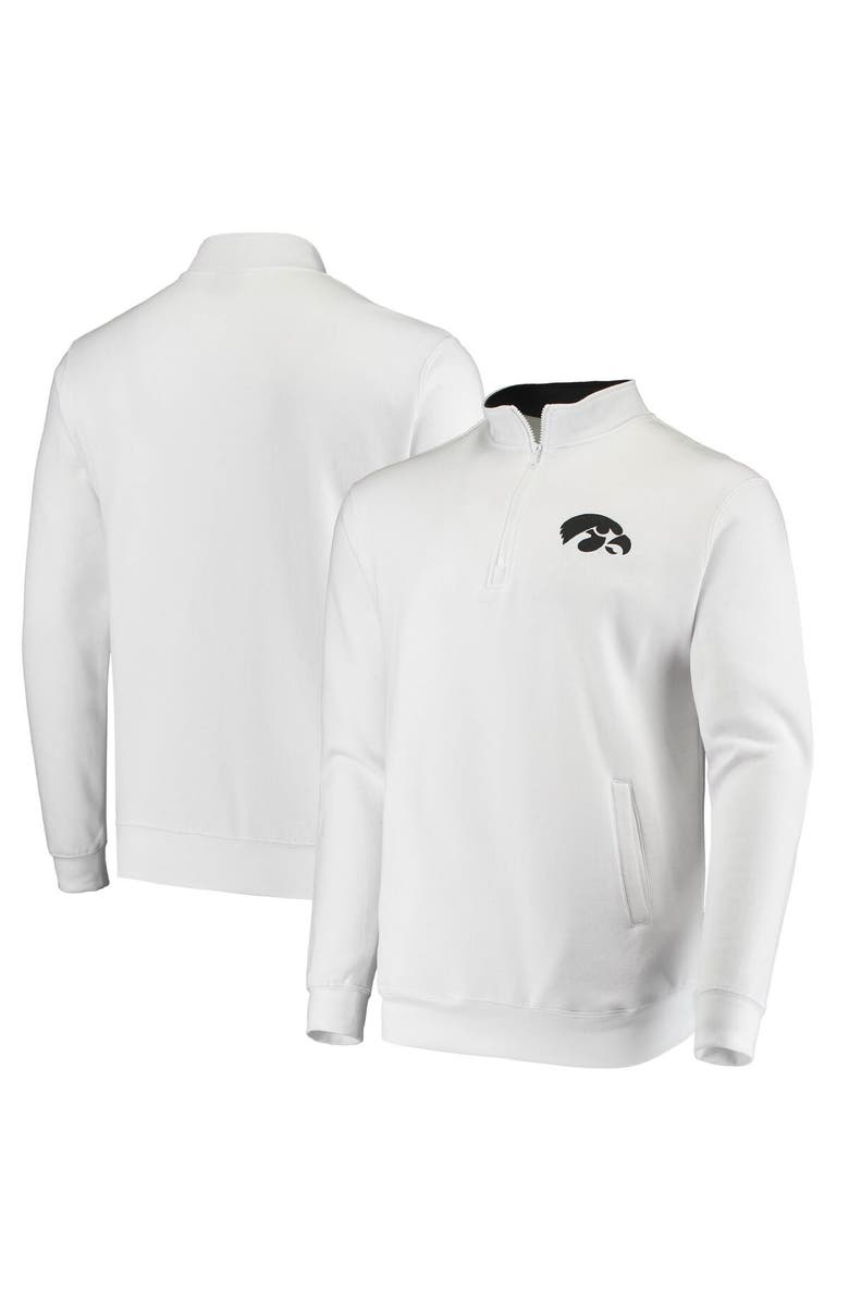 COLOSSEUM Men's Colosseum White Iowa Hawkeyes Tortugas Logo Quarter-Zip Jacket, Main, color, White