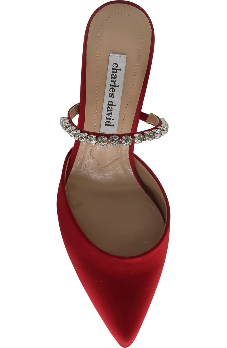 Charles David Adelynn Mary Jane Pointed Toe Mule, Alternate, color, Red-St