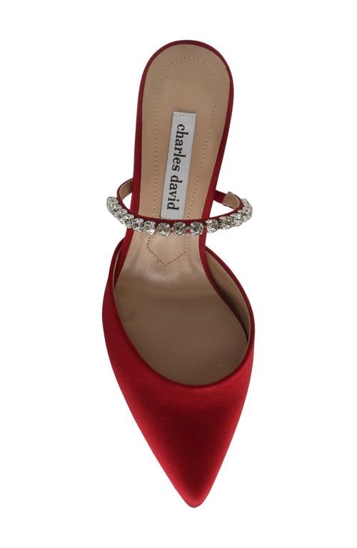 Charles David Adelynn Mary Jane Pointed Toe Mule In Red-st