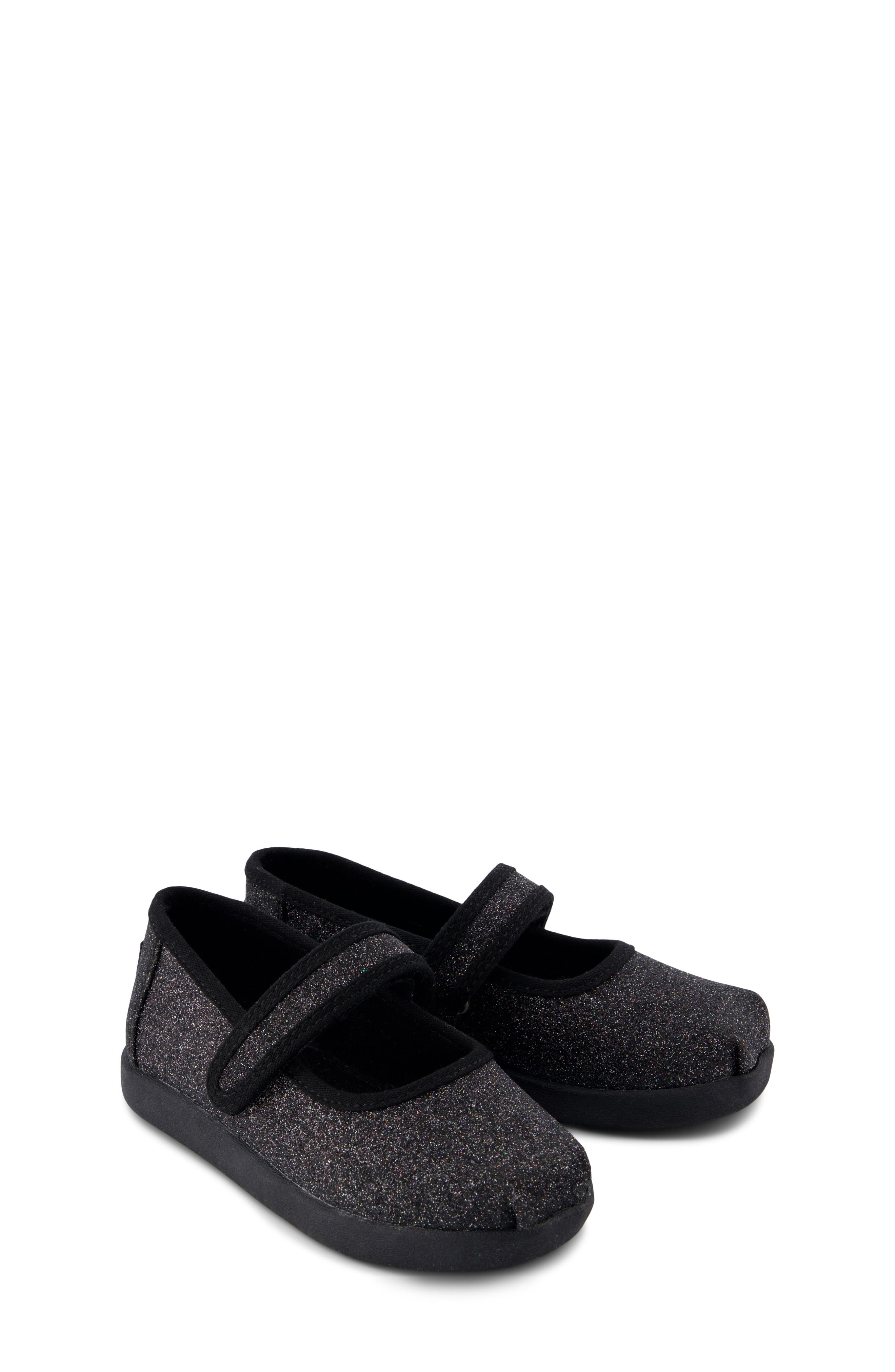 TOMS Kids' Nora Mary Jane Flat, Alternate, color, Black