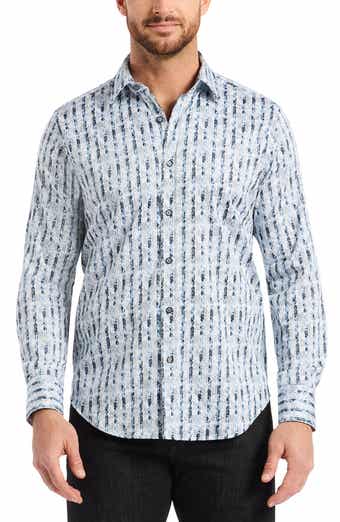 Robert Graham Wooster Stripe Stretch Cotton Button-Up Shirt