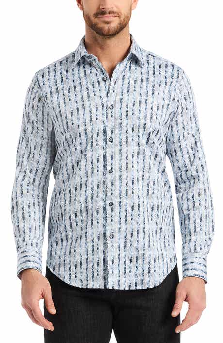 Robert Graham Wooster Stripe Stretch Cotton Button-Up Shirt