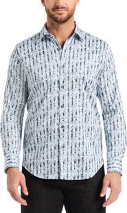 Robert Graham Wooster Stripe Stretch Cotton Button-Up Shirt