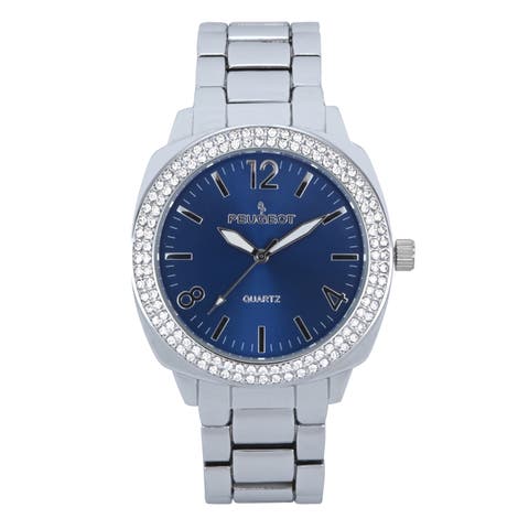 Boyfriend Round Crystal Bracelet Watch- 40MM