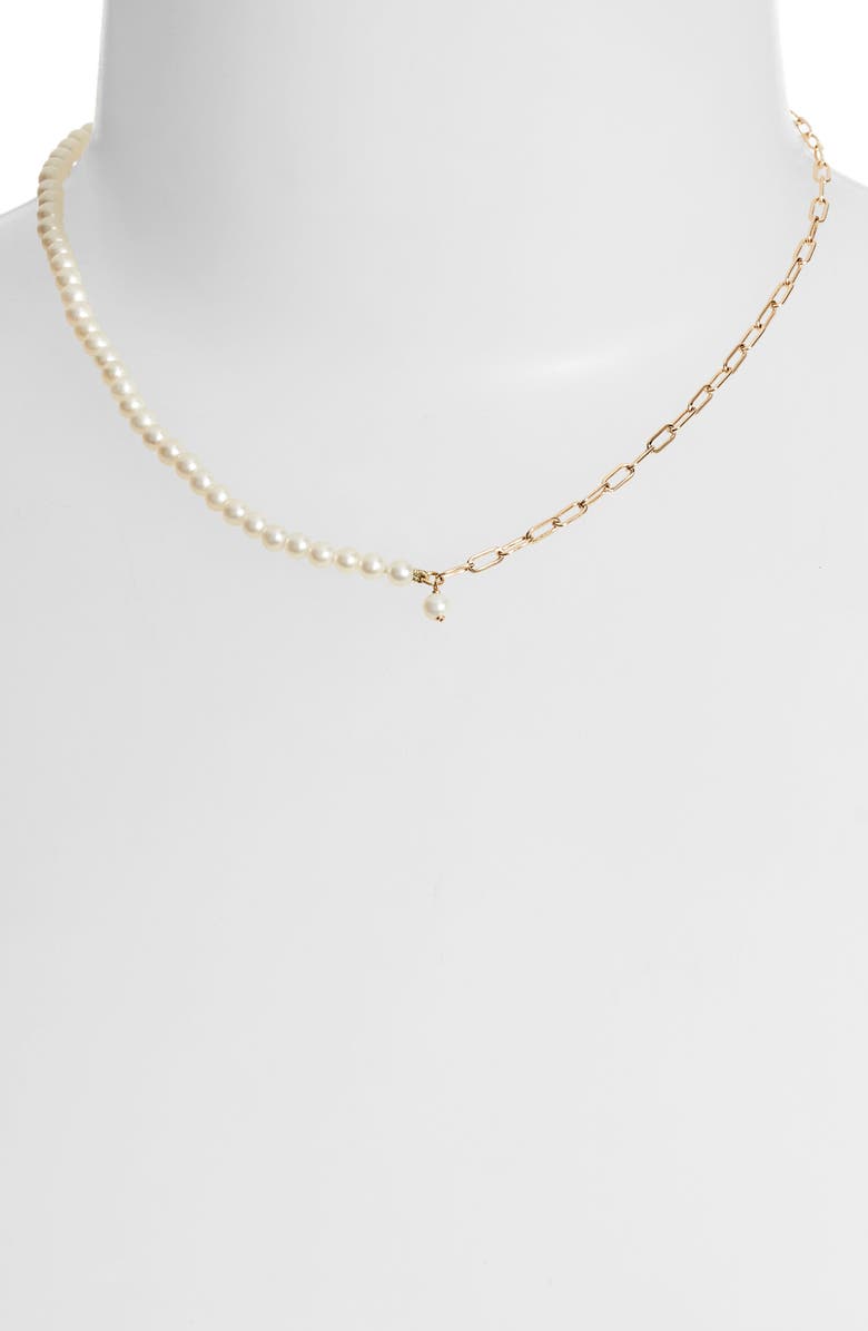 Poppy Finch Pearl Chain Link Choker, Alternate, color, 
