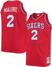 Mitchell & Ness Men's Mitchell & Ness Moses Malone Red Philadelphia 76ers 1982/83 Big & Tall Hardwood Classics Swingman Jersey