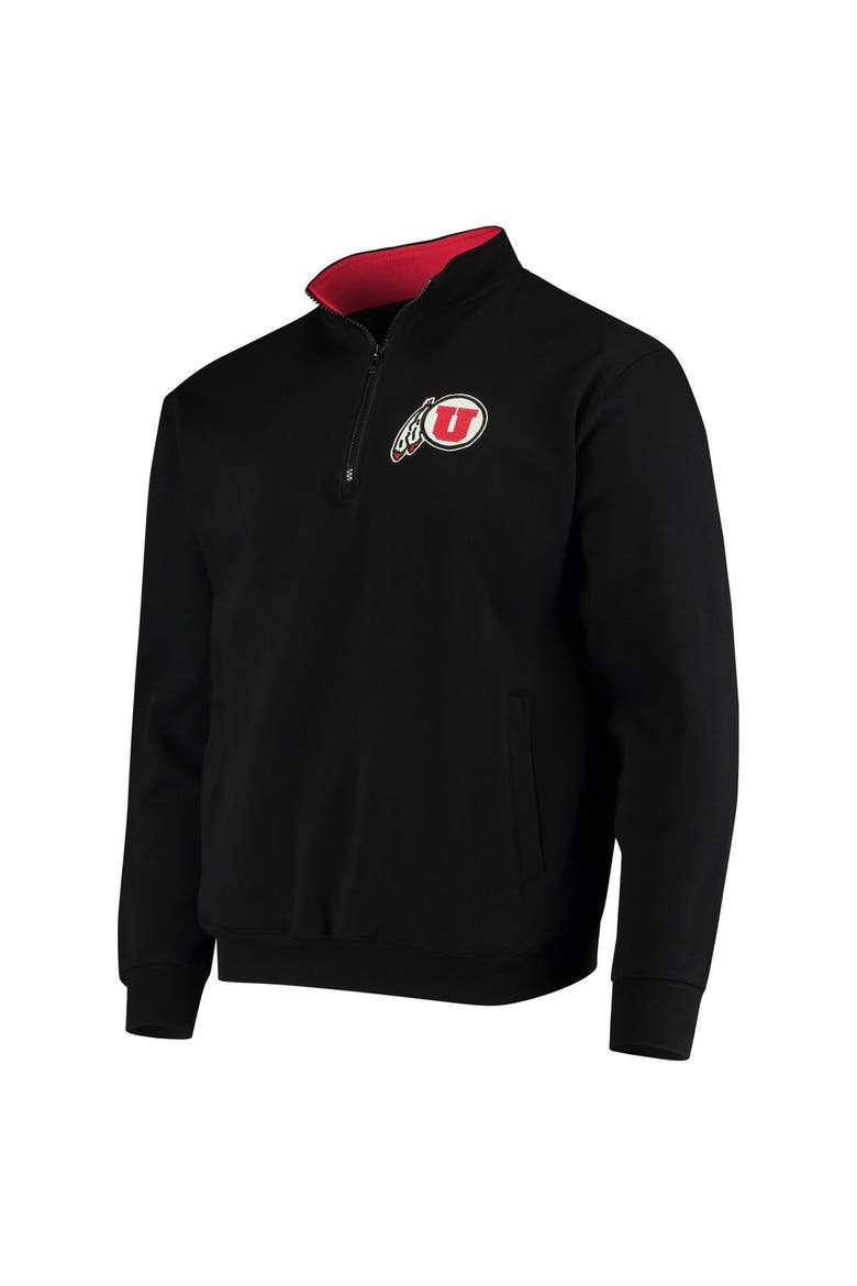 Men's Colosseum Black Utah Utes Tortugas Logo Quarter-Zip Jacket, Alternate, color, Black