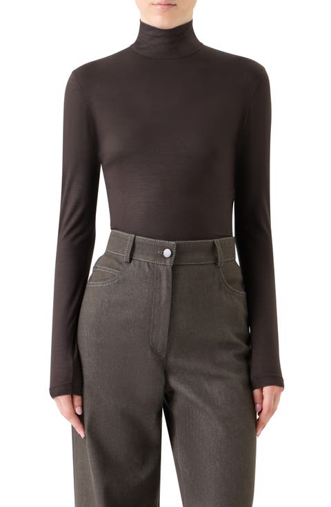 Mock Neck Long Sleeve Top