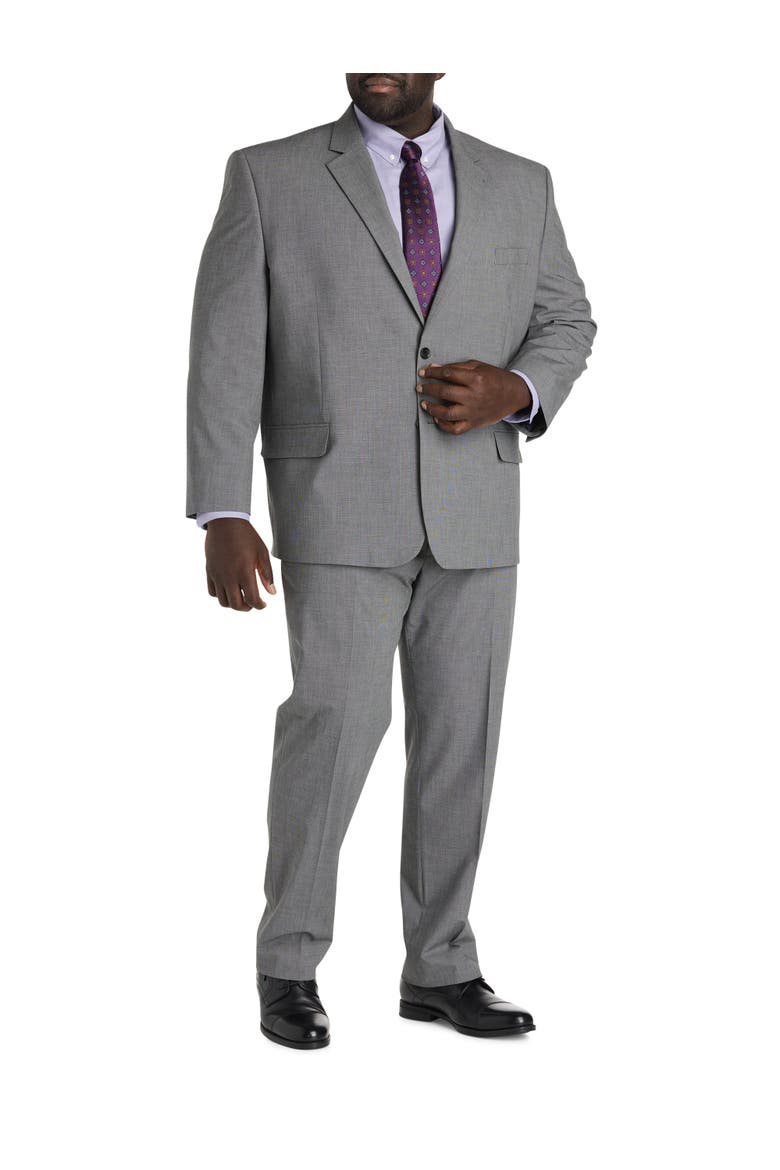 Big & Tall Jacket Relaxer Mini-Neat Suit Jacket, Alternate, color, BLACK