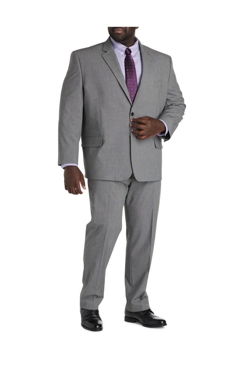 Oak Hill by DXL Big & Tall Jacket Relaxer Mini-Neat Suit Jacket, Alternate, color, Black