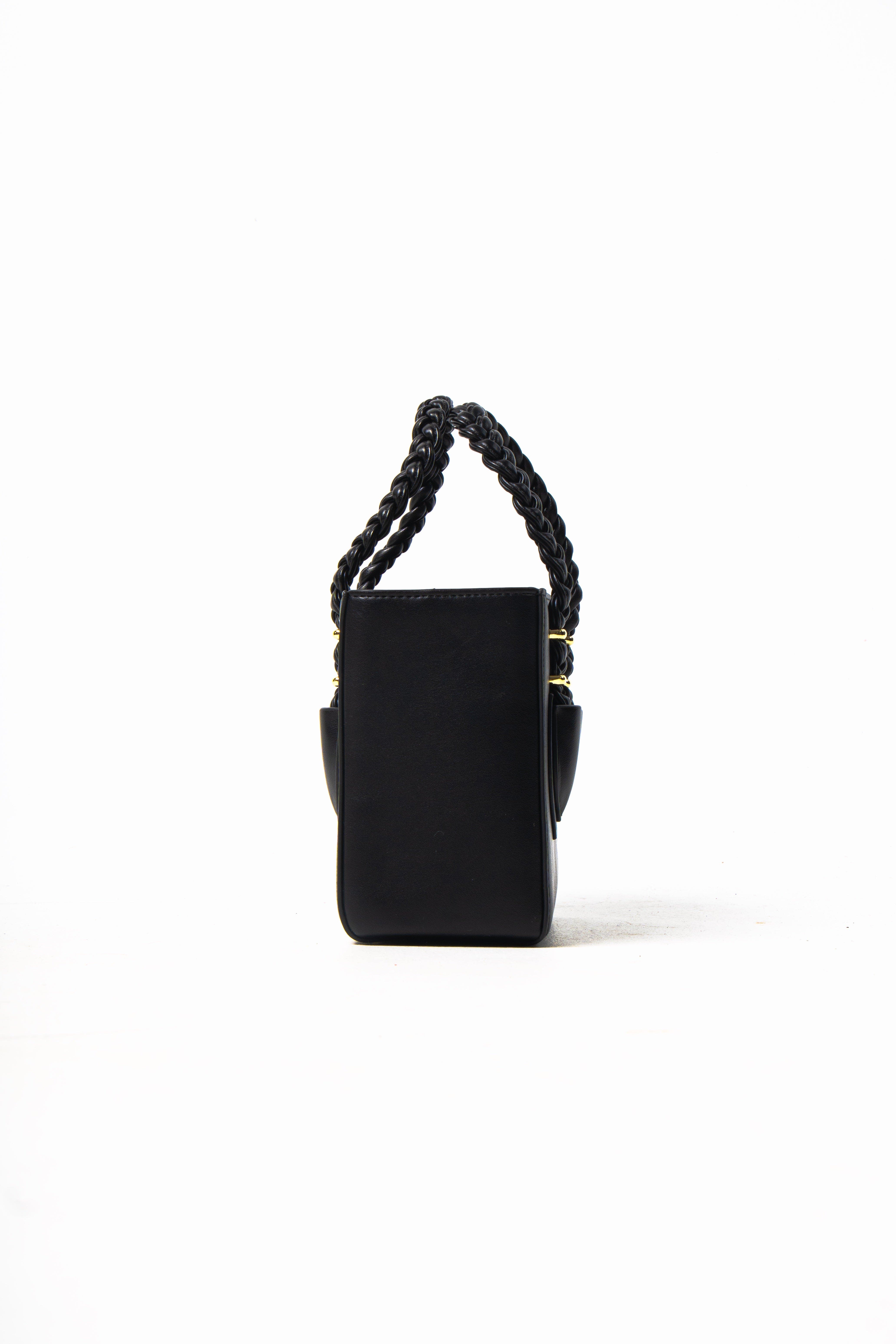 Mèsan Boxy Tote, Alternate, color, Black And Gold