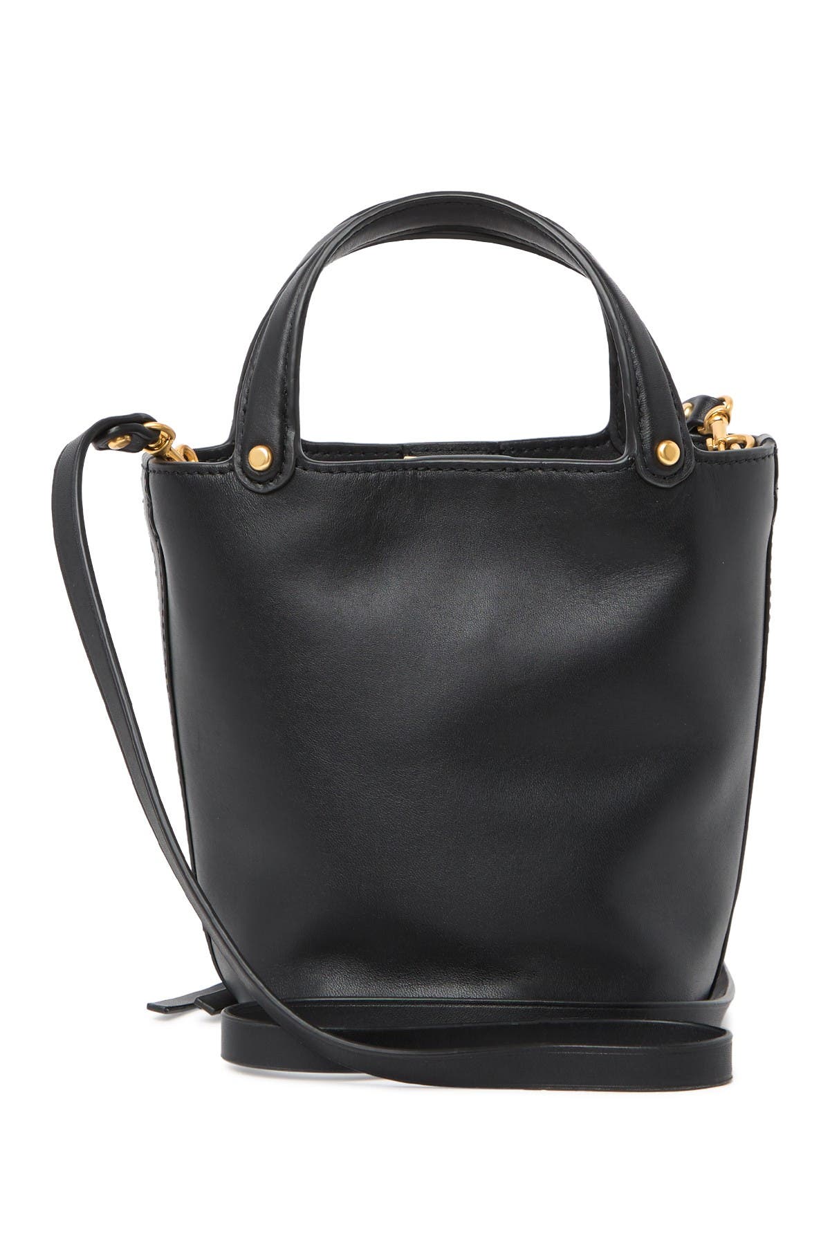 Tory Burch Mini Miller Leather Bucket Bag, Alternate, color, 