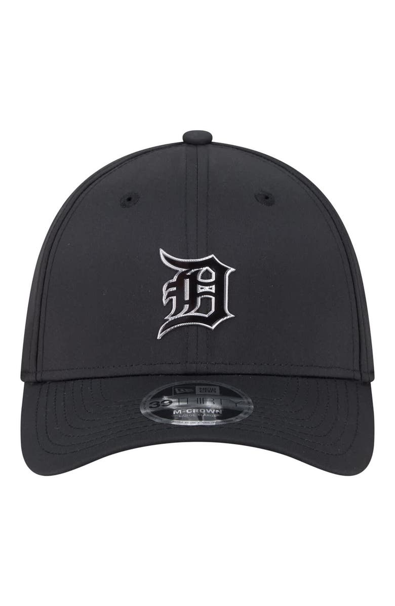 New Era Men's New Era Black Detroit Tigers Metallic 39THIRTY M-Crown Flex Hat, Alternate, color, Black
