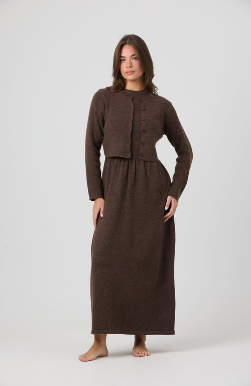 By Tess Collection Rowyn Dress In Brown