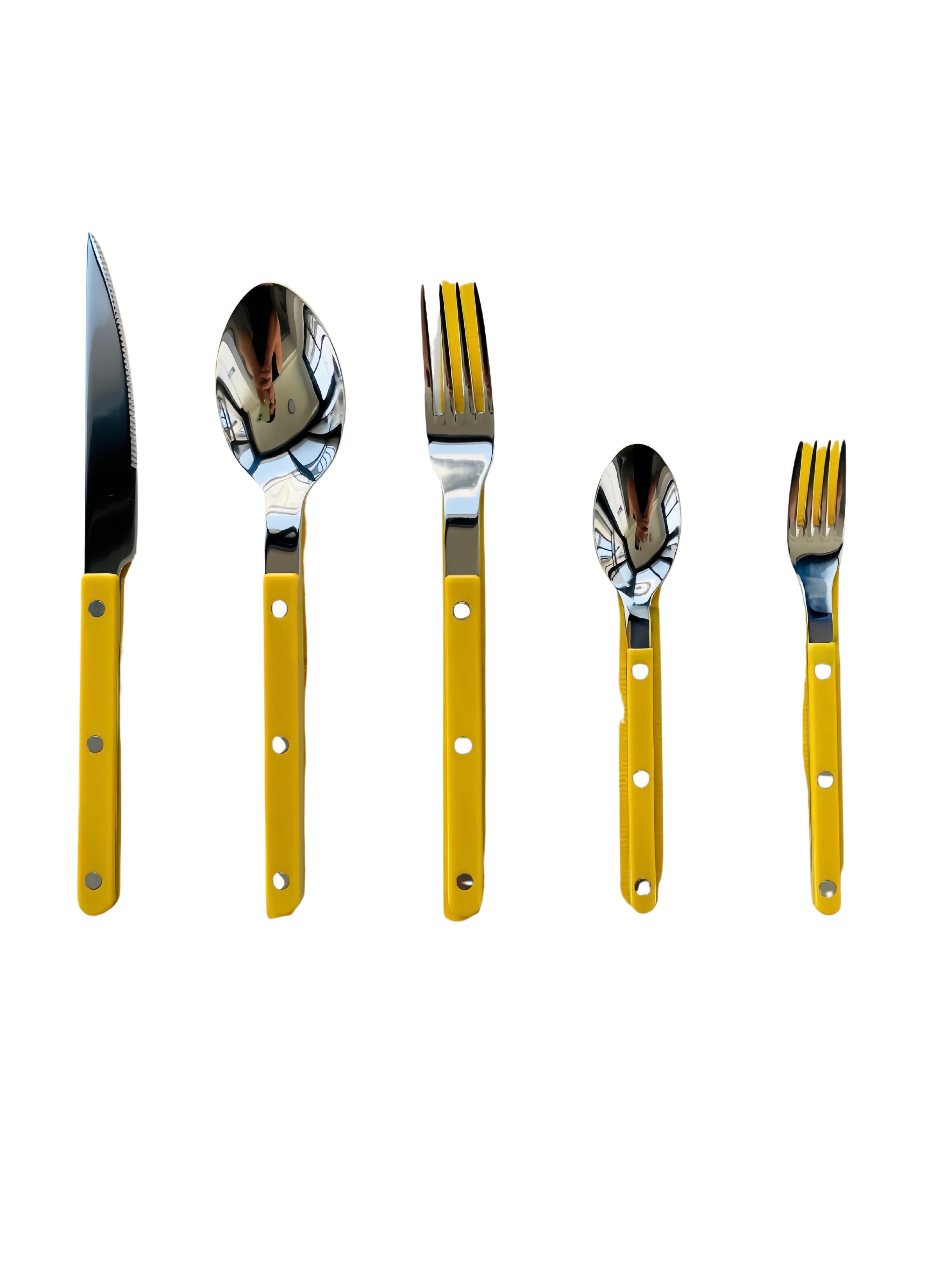 INSPECIAL HOME Dopamine Stainless Steel Rivet Flatware, Contemporary ...