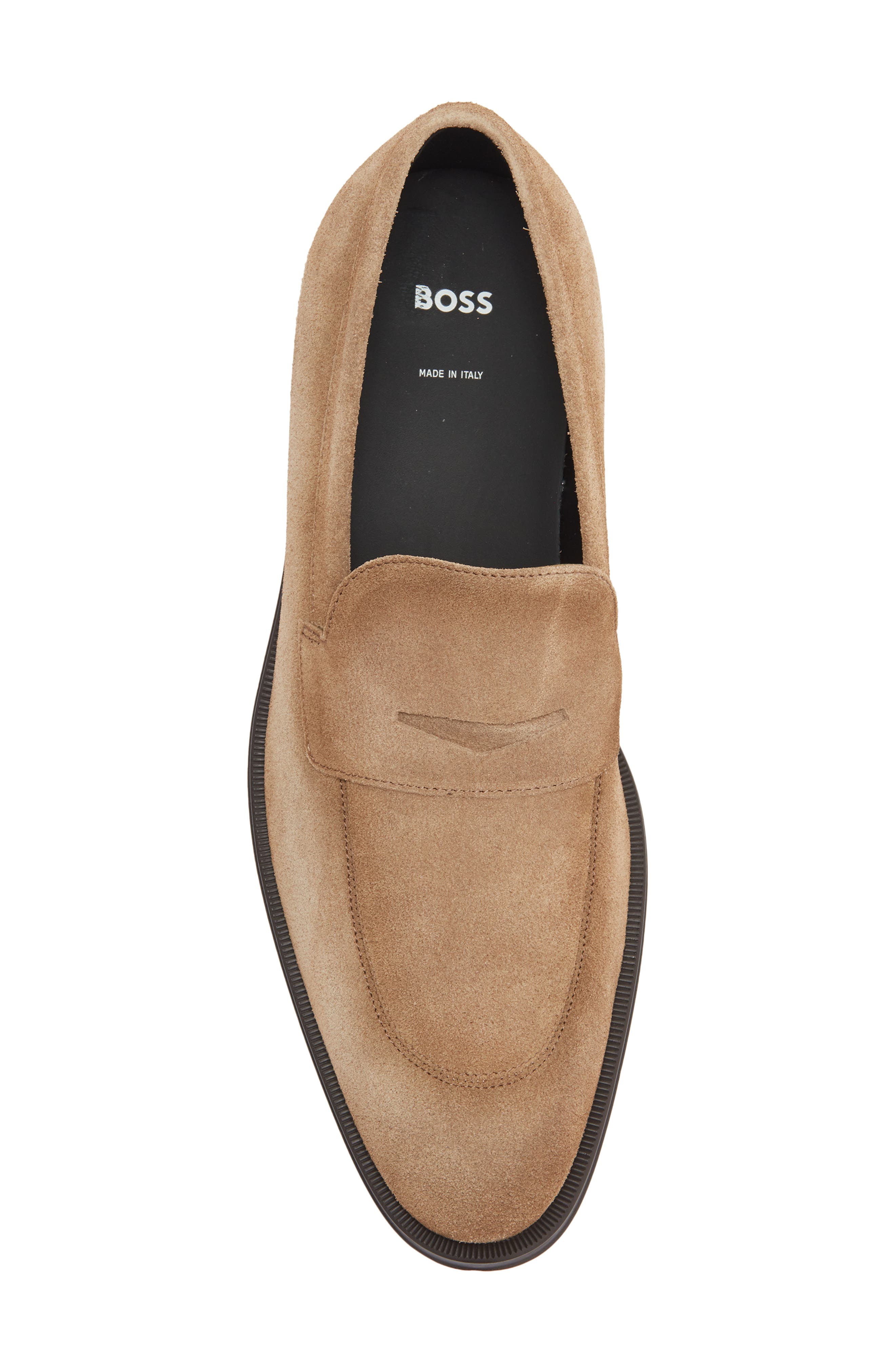 BOSS Derrek Penny Loafer, Alternate, color, Medium Beige