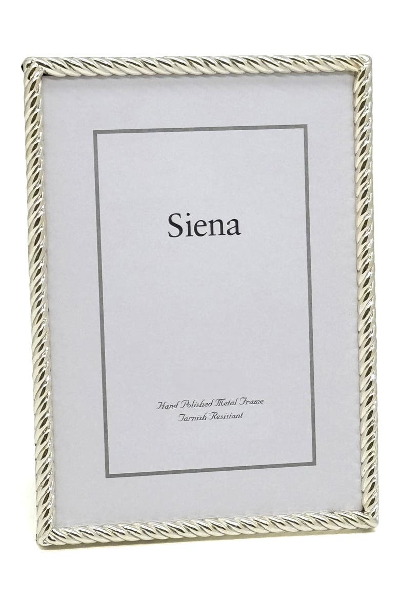 Silvertone Rope 5" x 7" Picture Frame, Main, color, SILVER