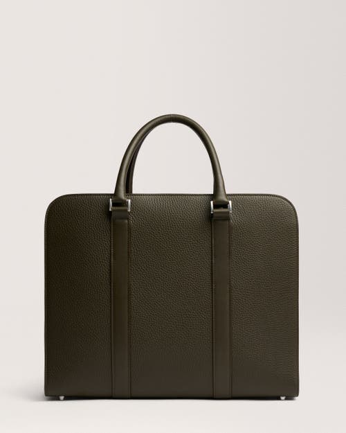 Carl Friedrik Palissy Double Briefcase In Dark Olive