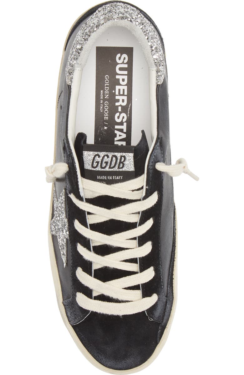 Golden Goose Super-Star Low Top Sneaker, Alternate, color, Black/ Silver/ Cream
