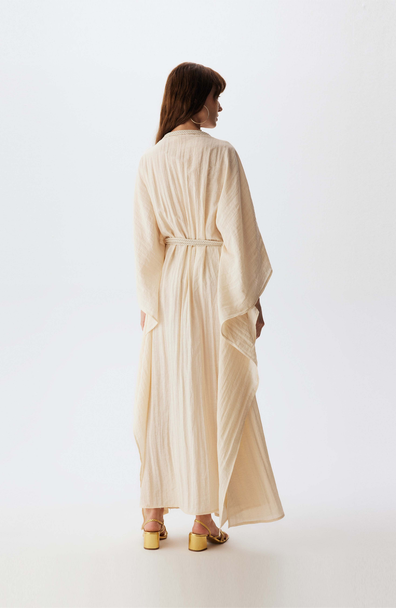 Je Te Veux Myko Long Caftan, Alternate, color, Off-White