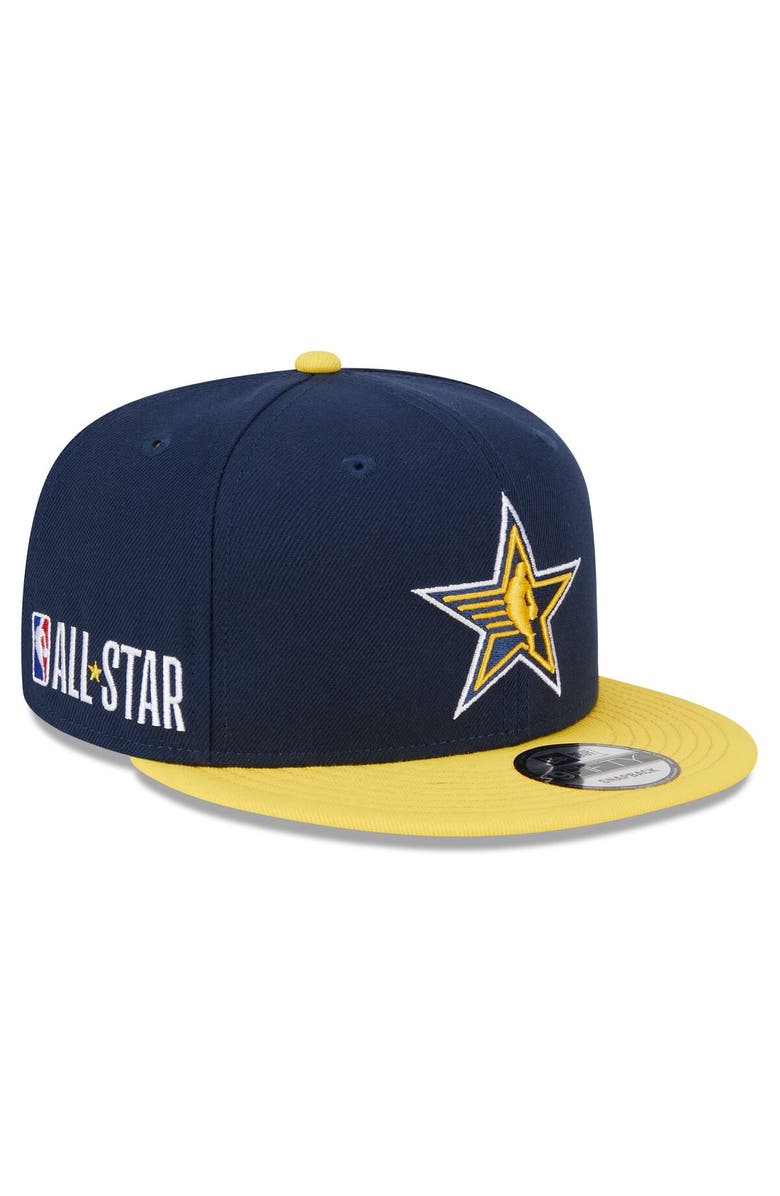 New Era Men's New Era Navy/Yellow 2024 NBA All-Star Game Arch Logo Two-Tone 9FIFTY Snapback Hat, Main, color, 