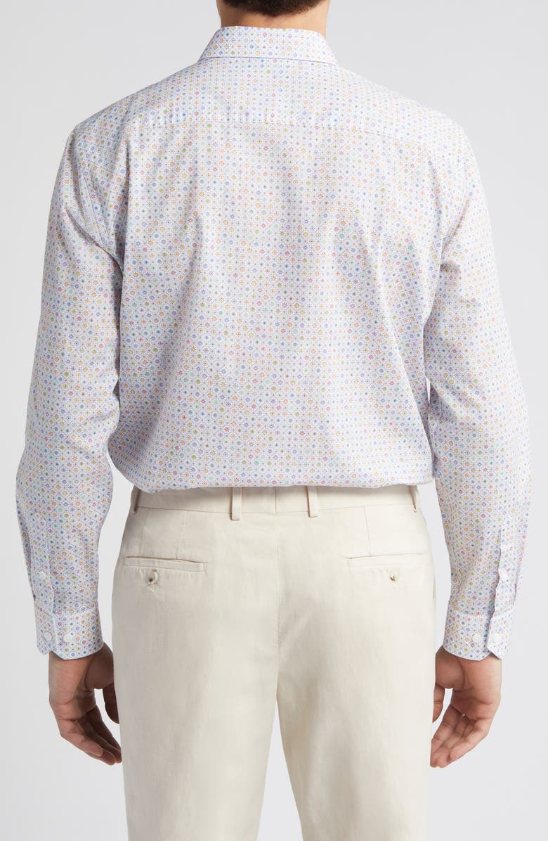 Johnston & Murphy Floral Cotton Button-Up Shirt, Alternate, color, 