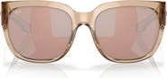 Costa Del Mar Waterwoman 58mm Polarized Mirrored Square Sunglasses